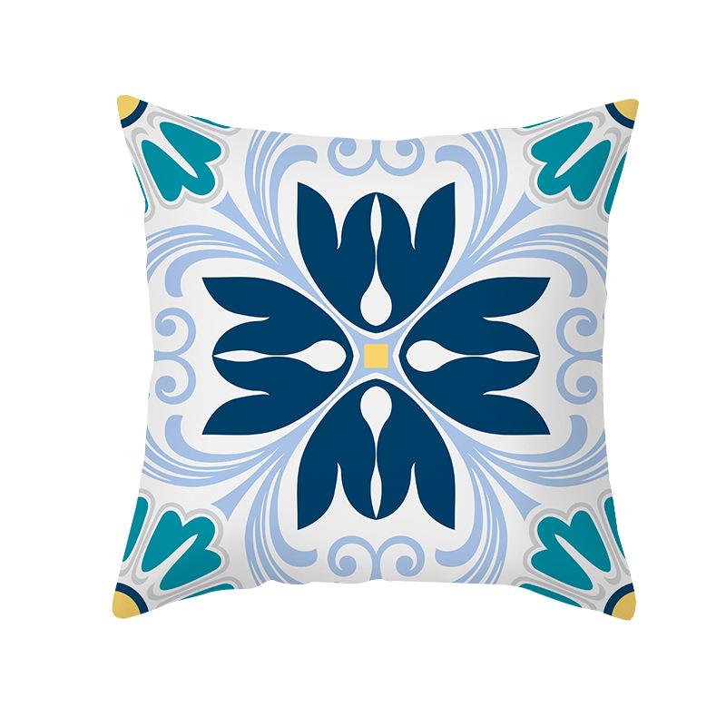 

Colorful Geometric Pattern Series Peach Skin Pillowcase Simple Sofa Office Cushion Pillowcase 45 * 45Cm (without pillow core)