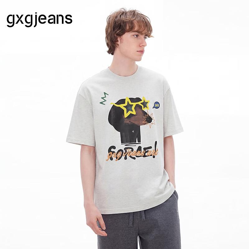 Men s Dog Print Loose Fit T-Shirt L