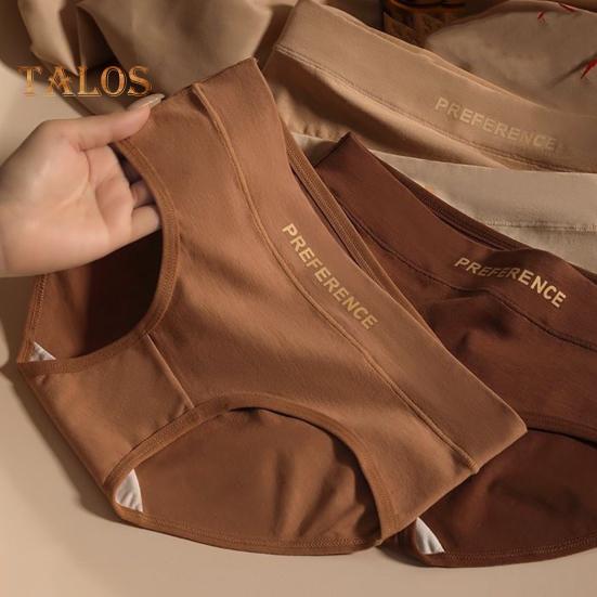 Women Underpants Mid Waist Solid Color Cotton Butt-lifted Good Breathability Elastic Quick-drying Sport Casual Briefs Female Panties