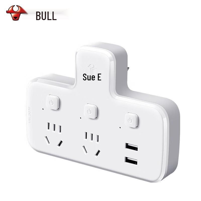 BULL Multi-Outlet Power Adapter with USB