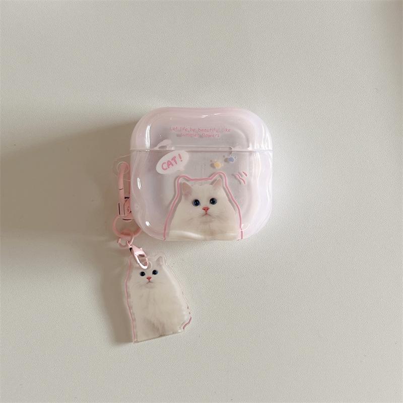 Cute cat and dog suitable for AirPods4 Apple Bluetooth wireless earphone case 2/3 generation pro2 protective case female