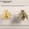 Furniture Hardware Bee Brass Handle Retro Wardrobe Drawer Pulls Elegant Cabinet Door Knobs  Window
