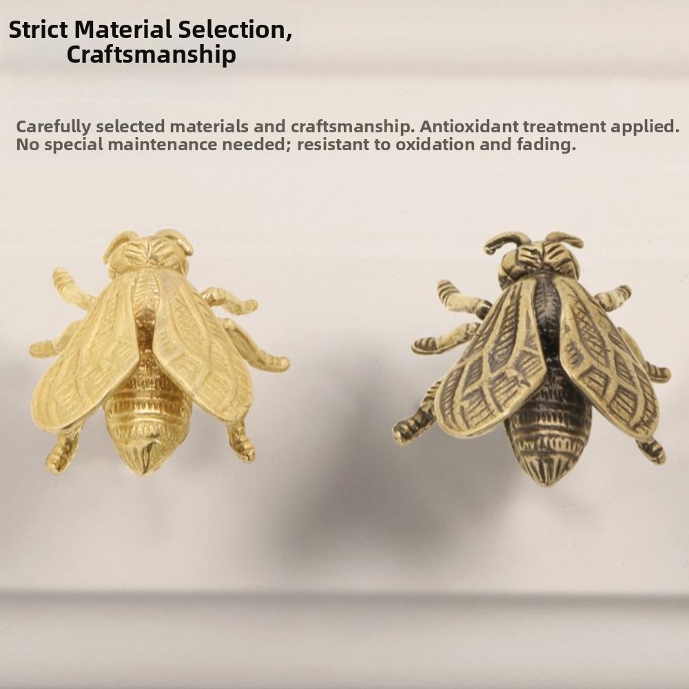 Furniture Hardware Bee Brass Handle Retro Wardrobe Drawer Pulls Elegant Cabinet Door Knobs  Window