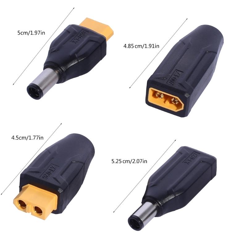 Bidirectional XT60 to 7.4x5.0mm DC7450 Adapter Waterproof Aviation Connector for Solar Panel and Drones