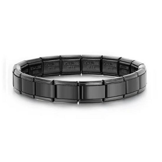 Trendy Stainless Steel Engraved Bracelet: Simple, Fashionable, Versatile, Elastic, Adjustable Titanium Steel Design
