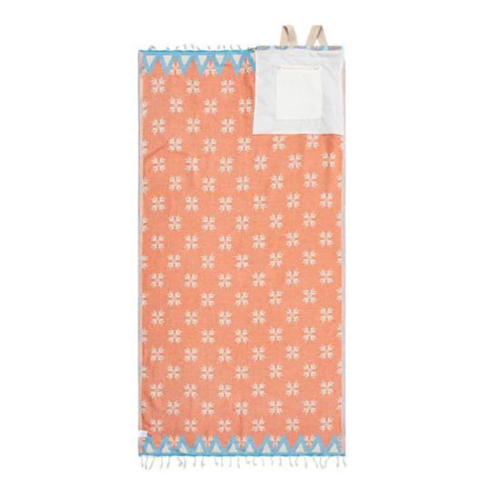 2-in-1 Beach Towel Convertible Backpack Backpack with Towel And Inner Zipper Pocket