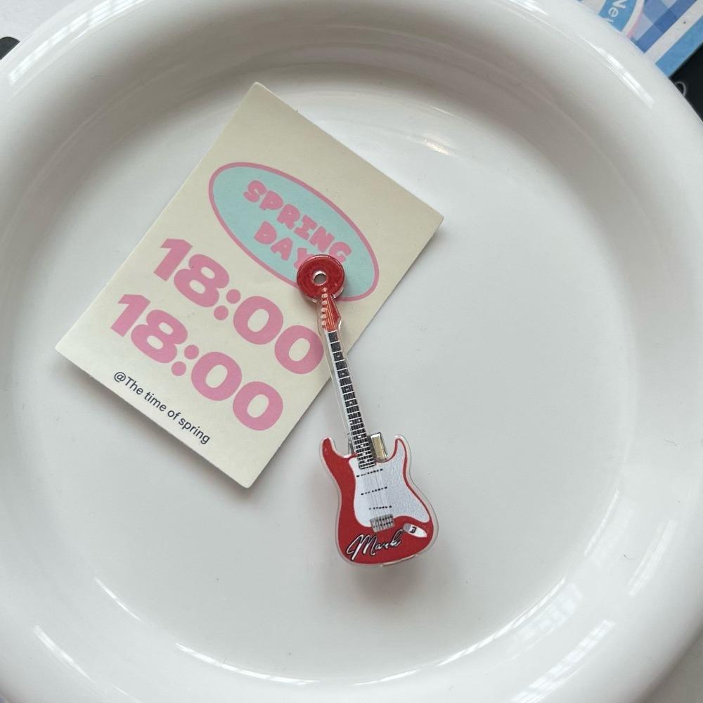 Korean Style Guitar Hair Clip Ins Duckbill Clip Kawali Musical Instrument Hair Clip Daily