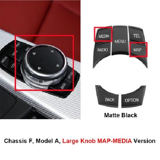 Matte Black ABS Car Center MultiMedia Switch For BMW F Chassis F10 F20 F30 F25