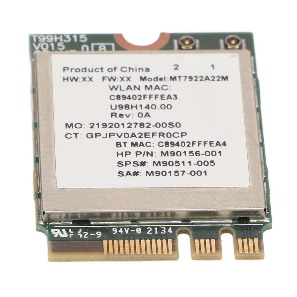 WiFi 6E Wireless Network Card 2400Mbps Gigabit High Speed 2.4G 5G 802.11AX M.2 NGFF Bluetooth 5.2 NIC Adapter