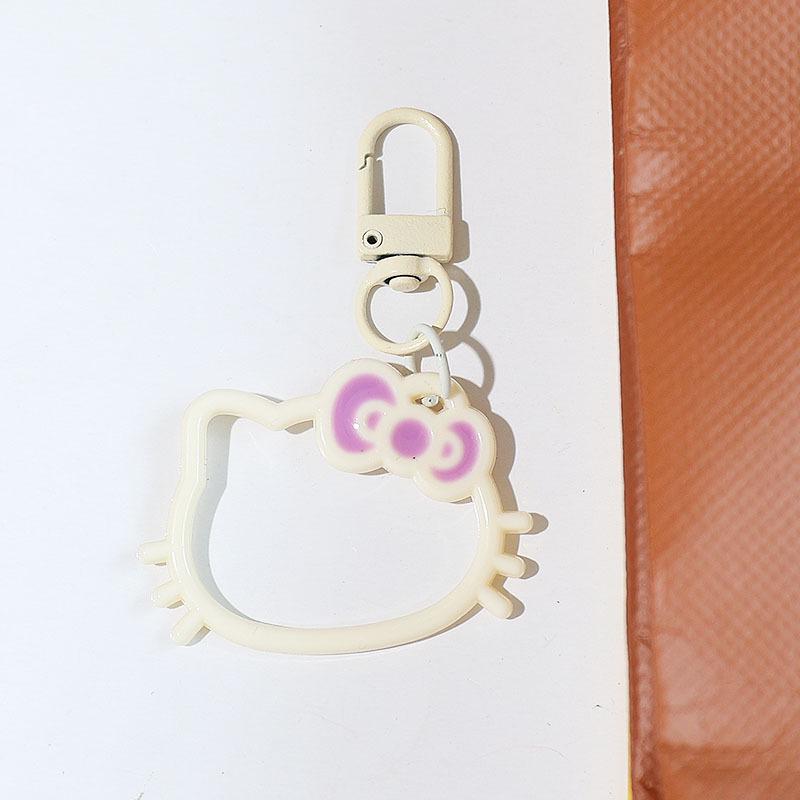 Creative Cartoon Kitty Bow Keychain Pendant, Cute Bag Decoration, Small Gift Accessories for Women
