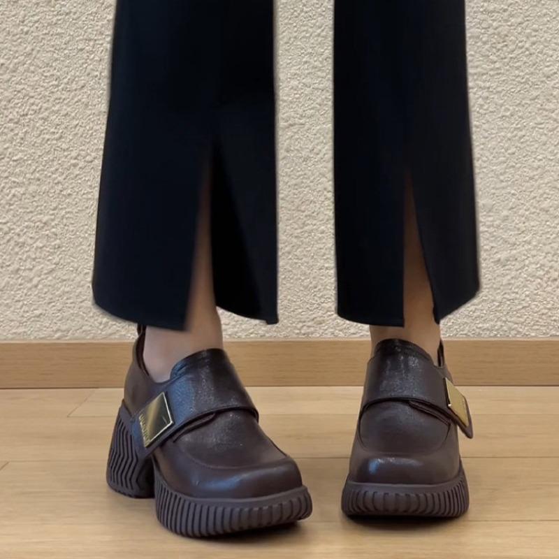 Retro Fashion Round-toe High-heeled Single Shoe Women's Shoes