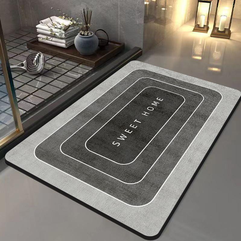 Simple Bathroom Floor Mat, Quick-Drying Diatom Mud Floor Mat, Kitchen Mat, Bathroom Floor Mat, Bathroom Non-Slip Mat