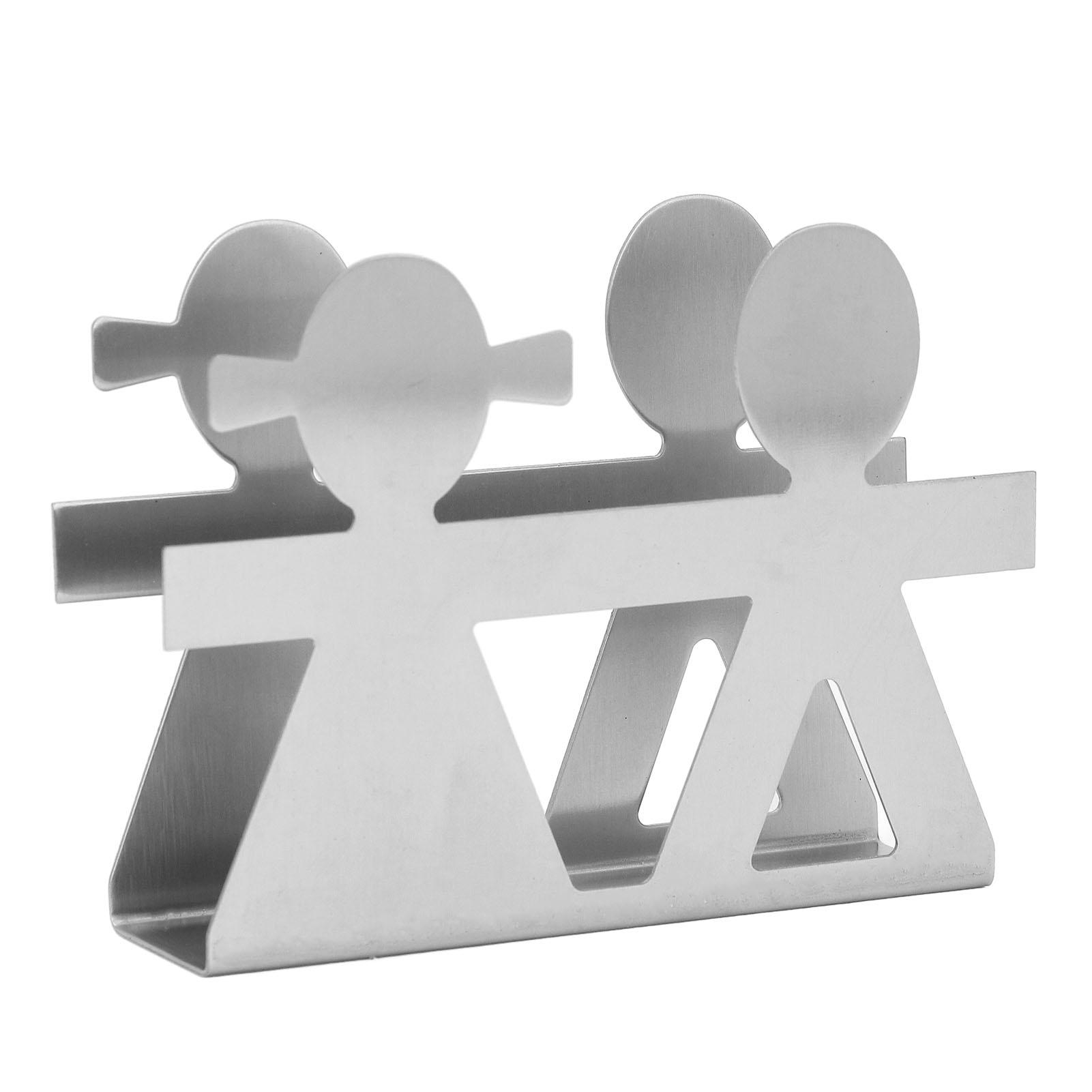 

Вертикальный держатель для салфеток «Мальчик и девочка» с ажурным узором из кованого железа, вертикальный держатель для салфеток на столе серебряный