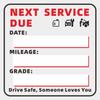 140 PCS Oil Change Stickers Static Cling, 2x2 Inches Oil Change Reminder Sticker for Windshield, No Residue Clear Next Service Due Stickers for Car
