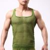 Men Underwear Stretchy Mesh Male Japan Style Pure Color Undershirt for Bathroom