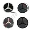Bilklistermärke För Mercedes Benz GLC X253 GLE W167 GLS X167 V W447 Silverkant Nyaste 3D Och Svart Kant LED Spegel Grill Stjärna