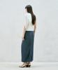 RE RHEE Washed Denim Midi Skirt