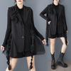 DIMANAF 2025 Spring Plus Size Women Sleeveless Buttons Vest Flower Style Solid Coat Casual Loose Black Tops