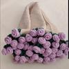 Finished Rose Blanket Bouquet Rose Flowers DIY Hand-woven Crocheting Stitch Blankets Girls Mother's Day Valentine's Day Gifts