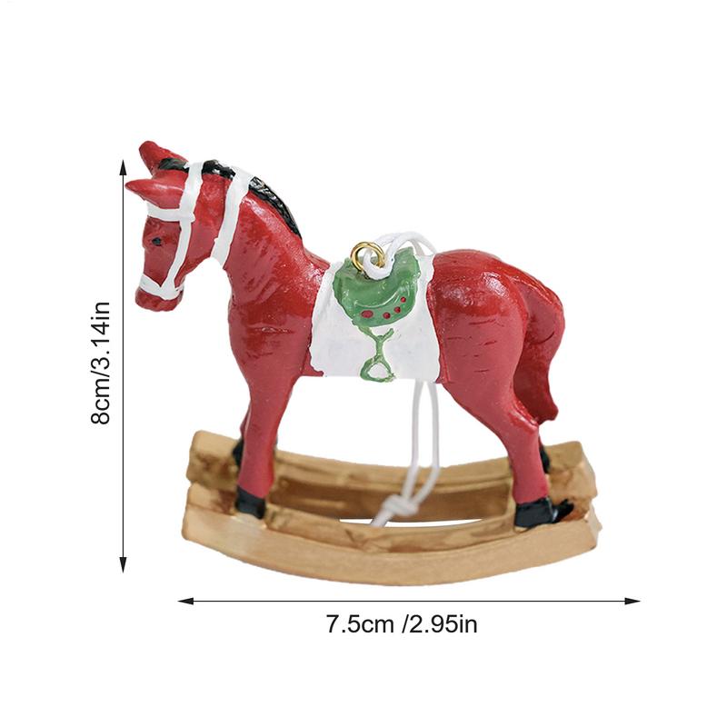 Animal Christmas Ornaments Christmas Tree Decor Cute Horse Christmas Decorations Creative Decorative Ornaments Christmas Pendant
