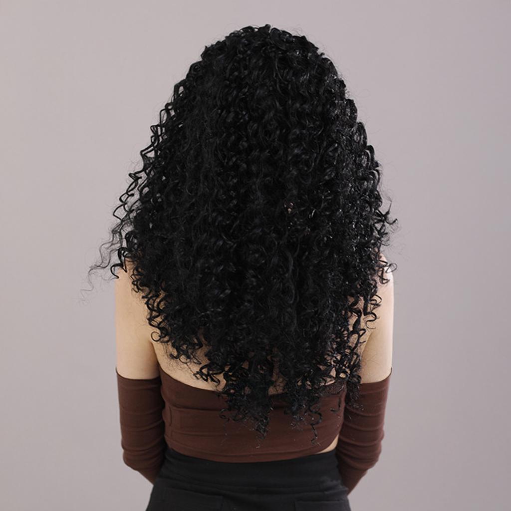 24 Inch Synthetic Wig Headband Wig for Women African Curly Hair Heat Resistant Fiber Natural Comfortable Breathable