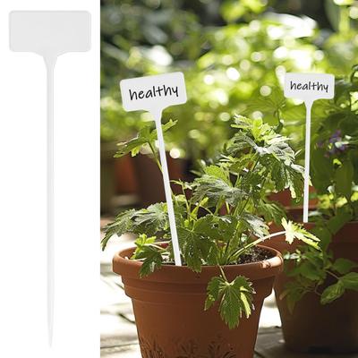 30 Pcs Plant Labels T-shape Plastic Waterproof Plant Tags Easy To Write Garden