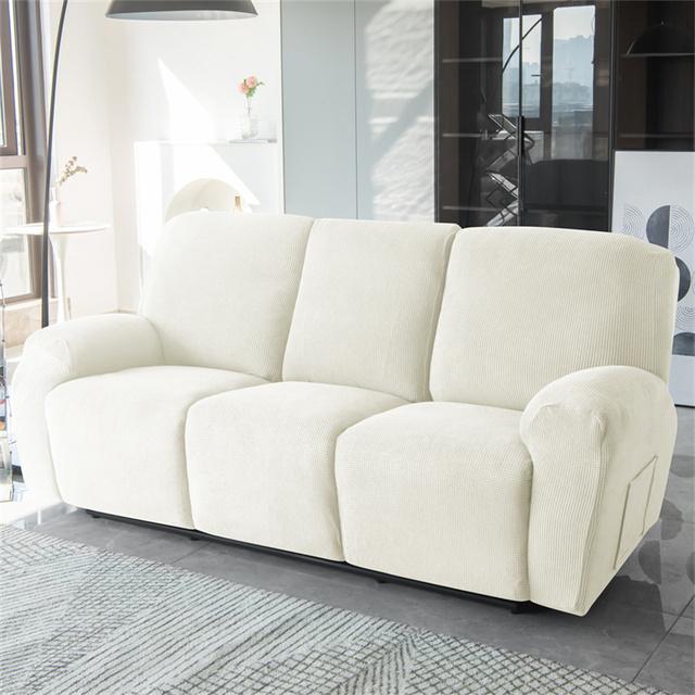 Elastic Recliner Sofa Cover Polar Fleece Split Design For Lounge Couch Armchair Living Room Relax Sofa Covers Soft Durable