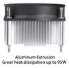Thermaltake Gravity I2 95W Intel LGA 12001156115511501151 92mm CPU Cooler CLP0556-D Desktop Compatible