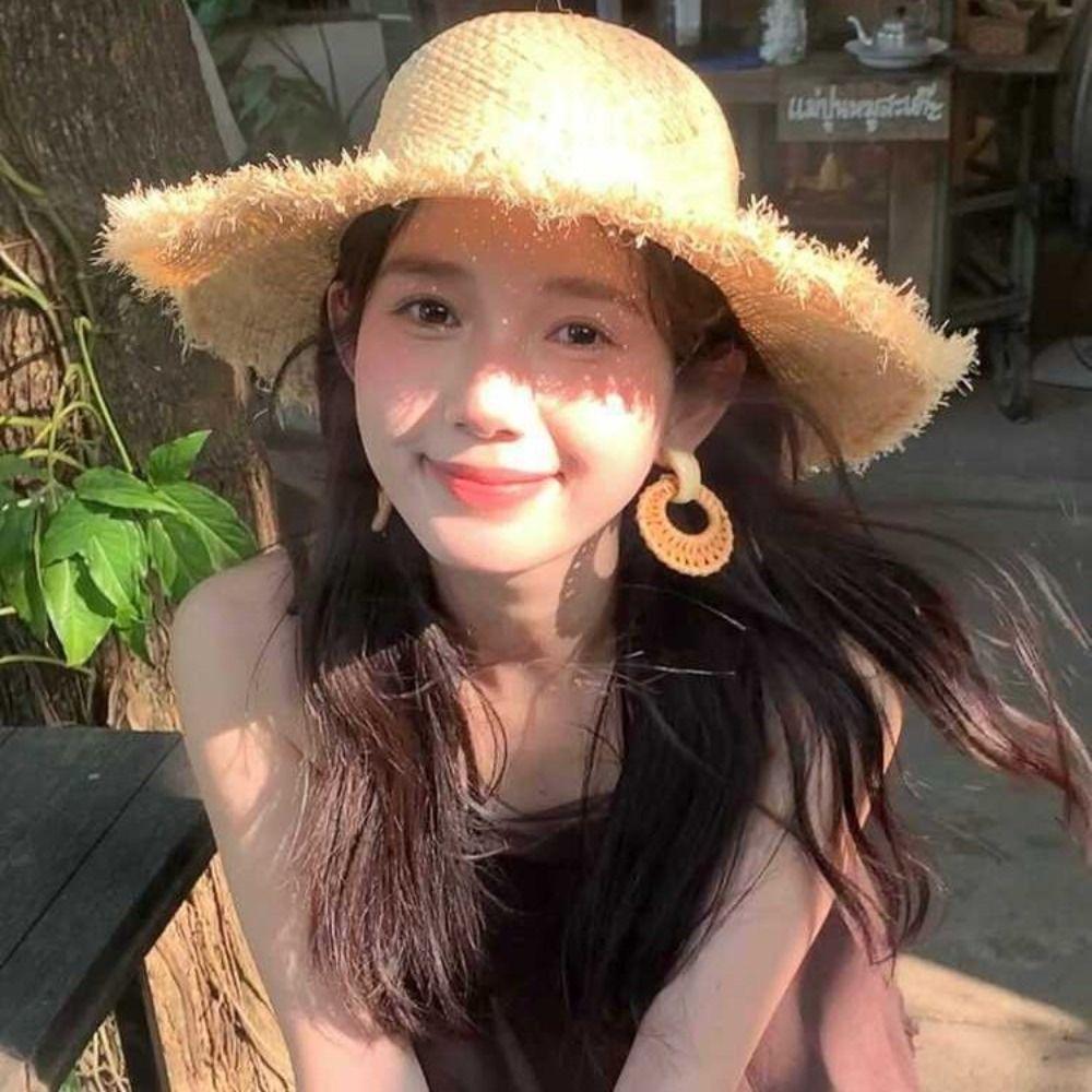 Round Bohemian Drop Earrings Beach Jewelry Geometric Earrings Sweet Rattan Weave Earrings  Wedding