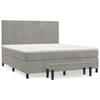 VidaXL Divan Bed and Mattress Light Grey 160x200cm Velvet - Model 3137731