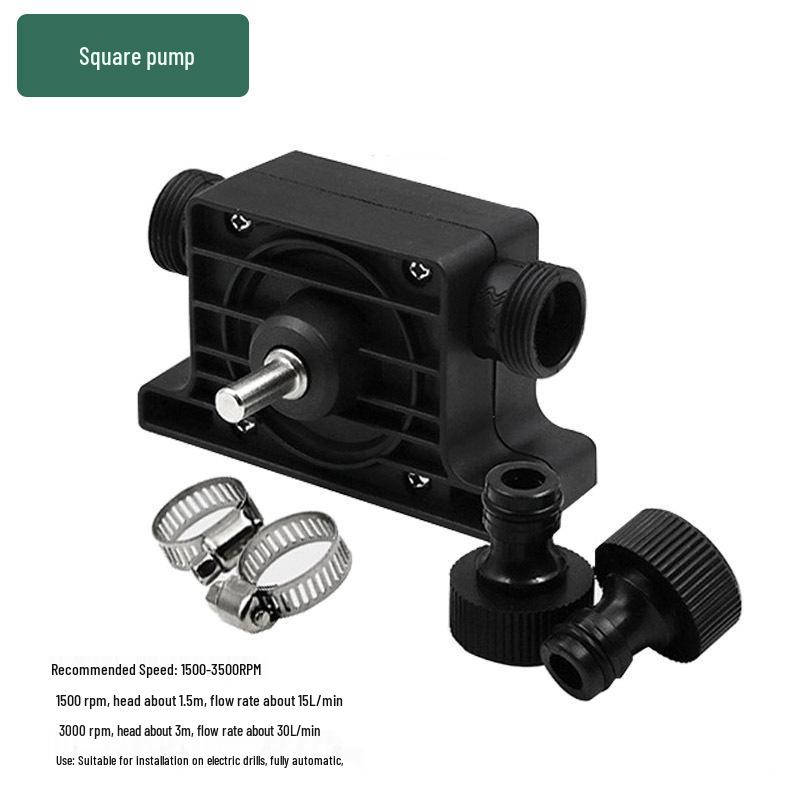 Compact Electric Drill-Powered Self-Priming Water Pump