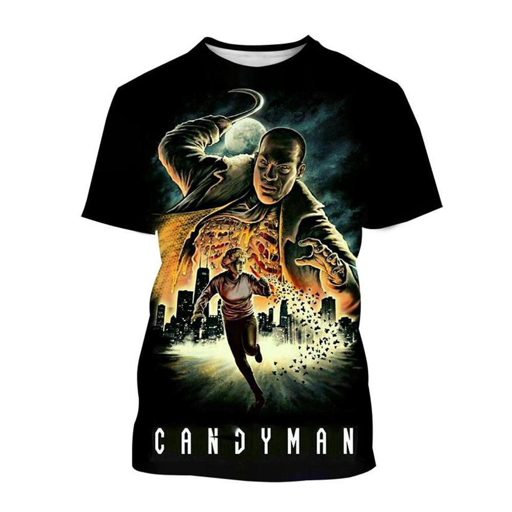 Sommer Rundhals 3D Film Candy Man Print Top Modische Lässige Kurzarm Herren T-Shirts