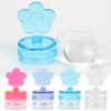 1 Set Flower Shape Nail Stamper Clear Silicone Head Manicure Scraper Transfer Templates Printing Kits Nail Art Stamping Plates