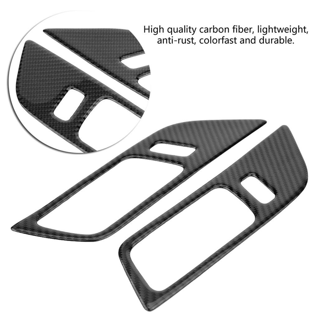 Carbon   Door Handle Bowl Cover Trim High Quality Scratch Resistant Car Interior Accessories for 2015 2017 Black 2pcs