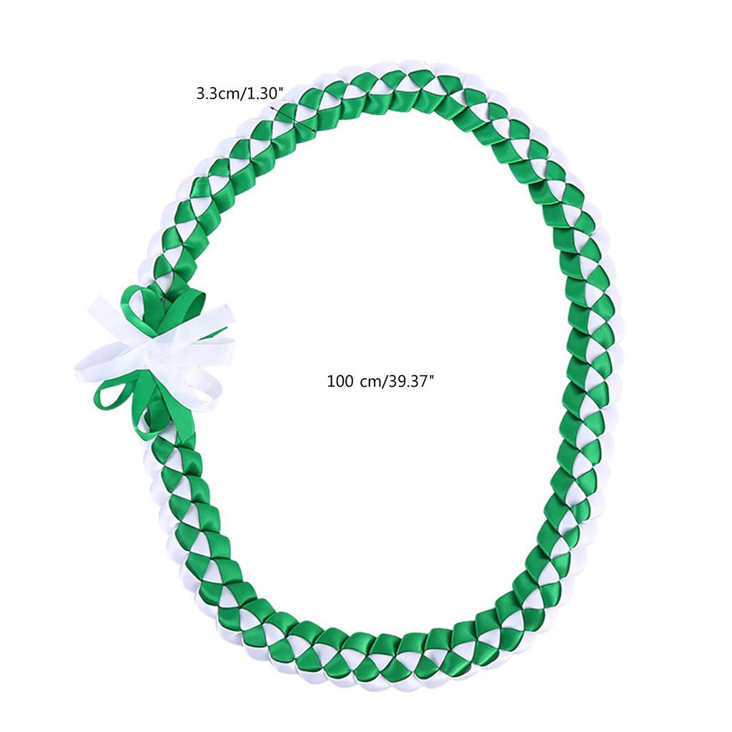 Double Sided Graduation Ribbon Necklace Intricate Weave Honor Rope Handmade Ribbon Garlands Delicate Woven Neckchain