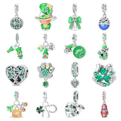 2026 Charme Arbre de Vie Vert Porte-Bonheur Charme Charme Perles DIY Bijoux Bracelet Collier Accessoires Argent 925