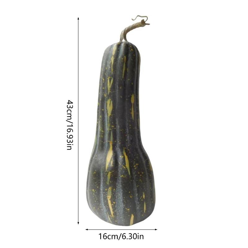 Artificial Pumpkins Realistic Long Fake Foams Pumpkins for Basket Display Photography Props Thanksgiving Decorations