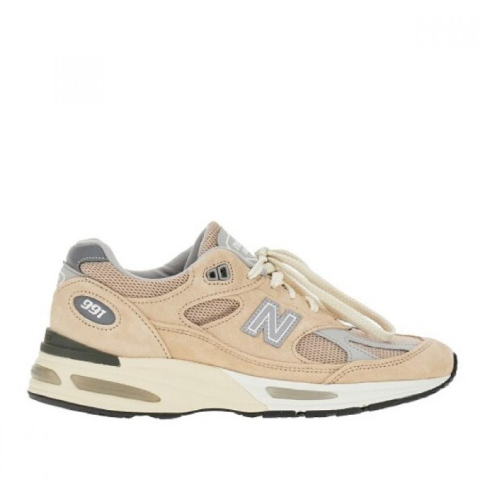 

New Balance Beige Mesh And Suede Lace Up Sneakers U991 Be2 US12