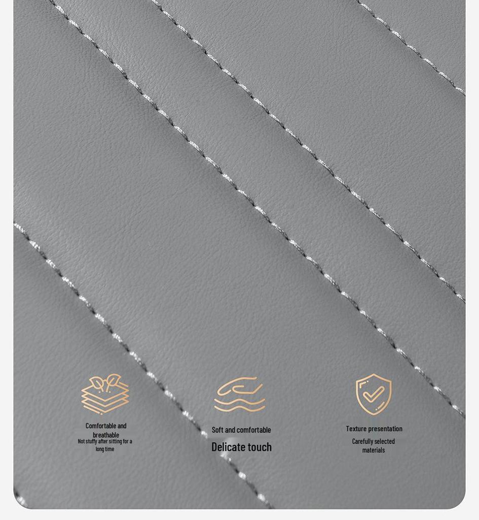 Universal All-Season Leather Car Seat Cushion for SUVs, Off-Road, Sedans, and Trucks