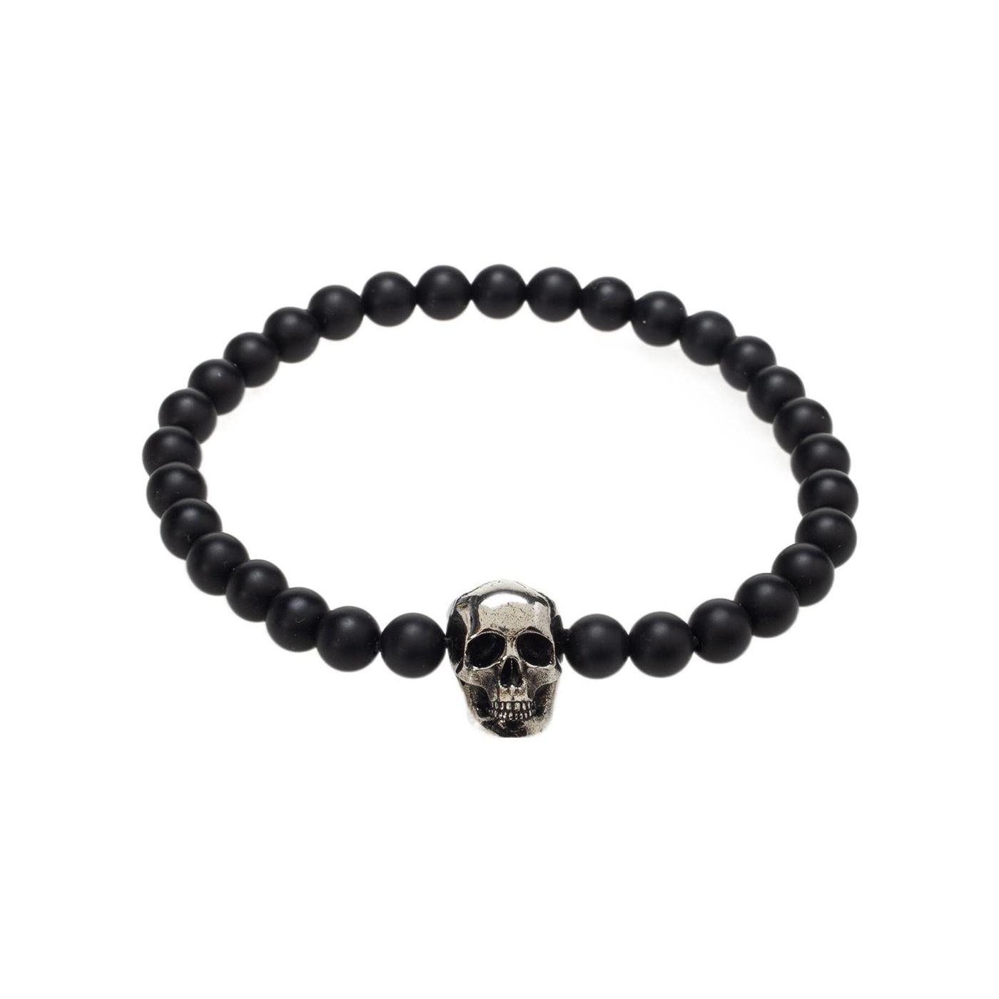 Alexander McQueen Skull Classic Fashion Bracelet Men Bracelets Black 7069791AAIX1010 Basic Packaging-Dust Bag+Box,F,Black