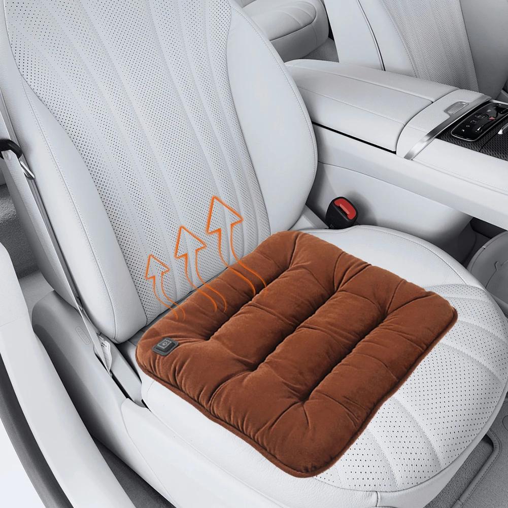 Car Heated Seat Cushion USB Power Graphene Heated Seat Pad 3 Levels Heating Seat Cushion for Park Stadium Car Travel