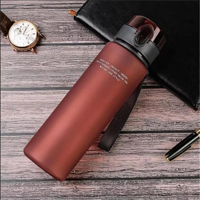 1PC Portable BPA-Free Leak-Proof Sports Water Bottle – Frosted Fitness & Casual Drink Cup for Adults and Children