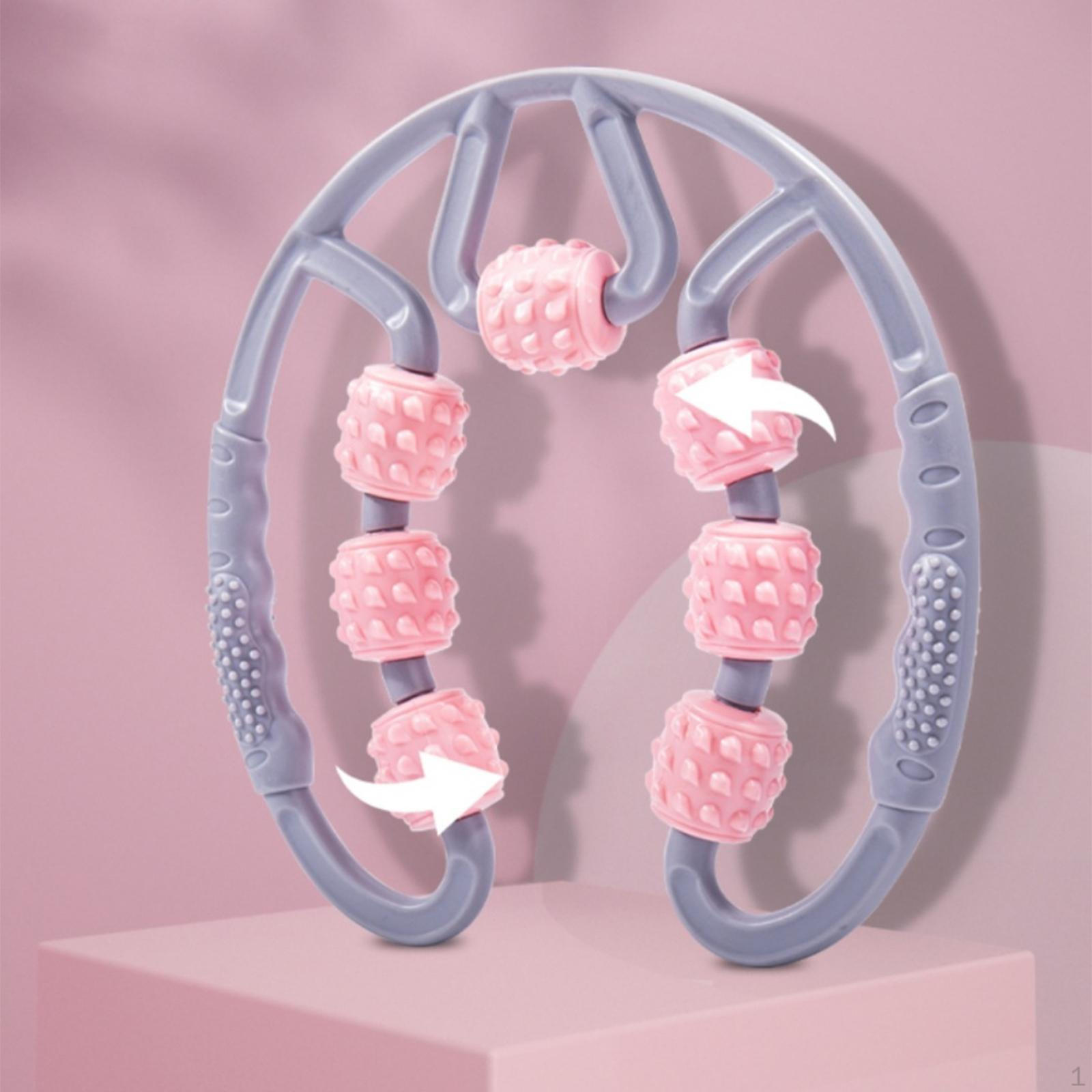 

Устройство для тренировки роликов для йоги, руководство по фитнесу для шеи, снимает болезненность в точках пресса Pink Gray