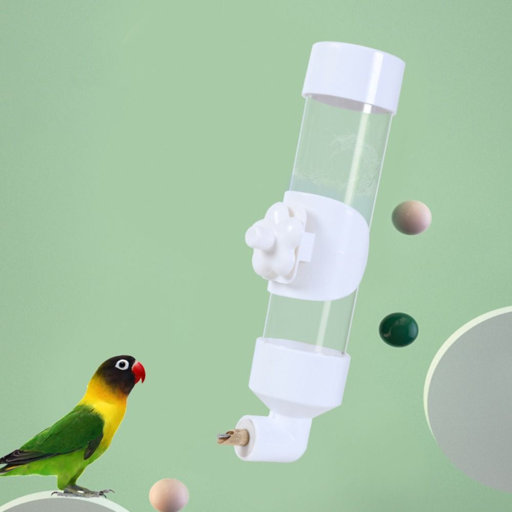 

Hangable Birds Water Dispenser Firing Pin Pet Birds Water Bottle Birds Drinking Fountain Mynah білий
