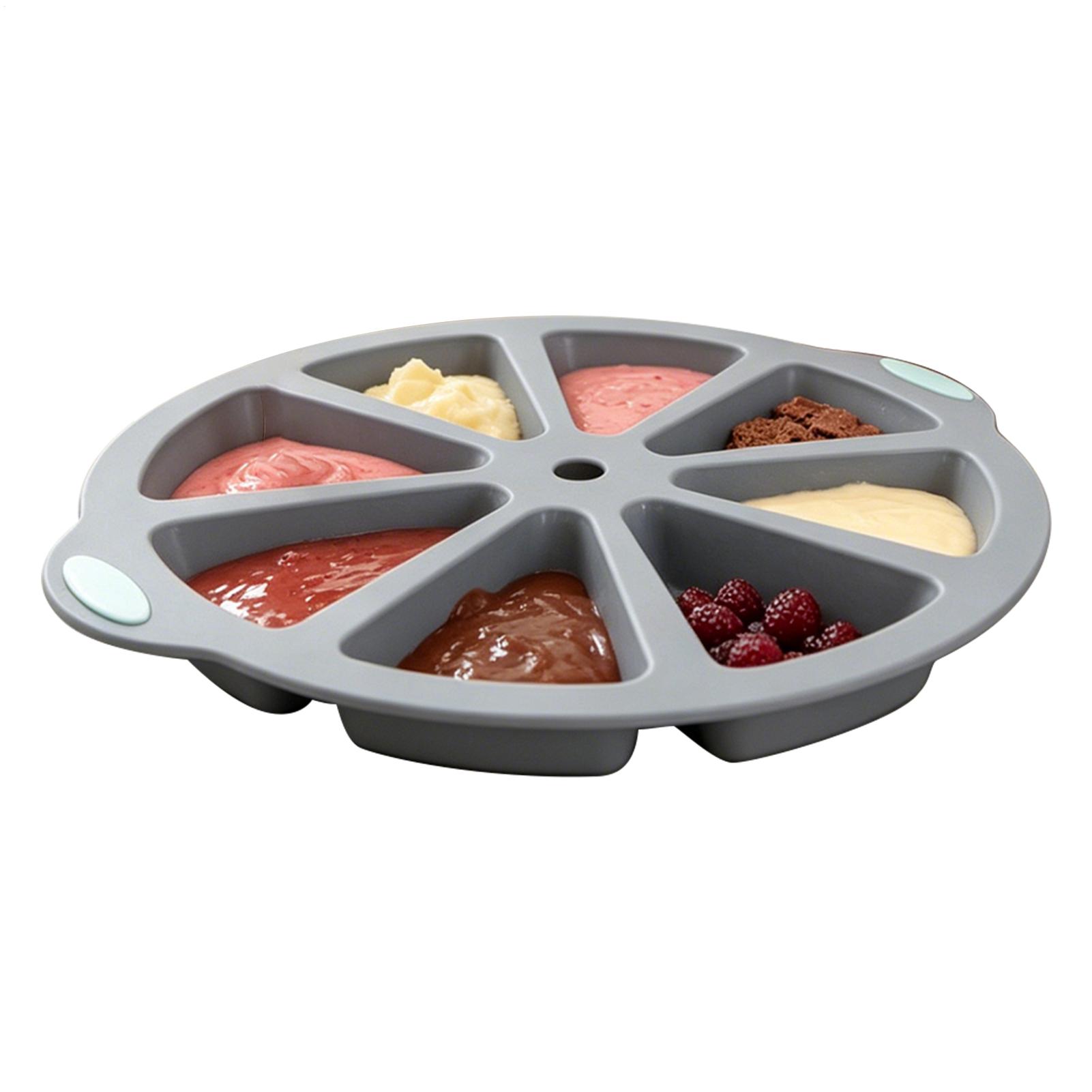 Silicone Baking Mold 8 Cavity Triangular Food-Grade Scone Pan Silicone Pastry Mold for Cheesecake Bread Pizza Cornbread Muffins China Mainland