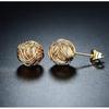 Gold-Plated Love Knot Earrings, 10 mm
