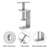 uxcell Stainless Steel C-Clamps, 2.36 Inch / 65mm Wide Jaw Opening, 23-60mm Range, T-Bar Handle, for Woodworking, Welding, Construction, and Home Use,