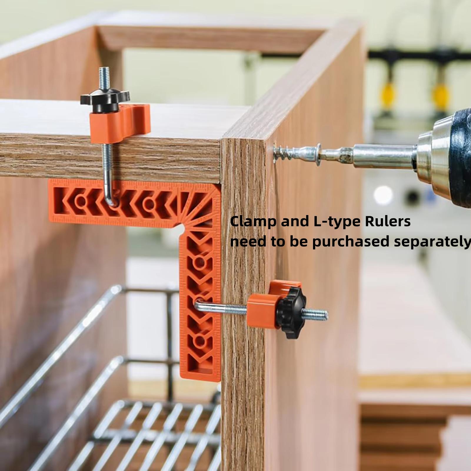 

1pcs 90 Degree Clamp Positioning L-type Right Angle Ruler Squares Woodworking Splicing Tools for Cabinets Boxes Woodworking Tool 3inch