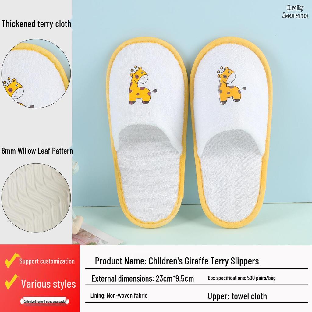 Luxusní pratelné protiskluzové pantofle z perlové bavlny pro hotelové a domácí hosty