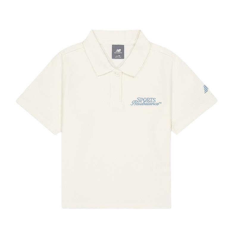 New Balance Polo Shirts Women s Ivory White Moderate NFF36292-IV L